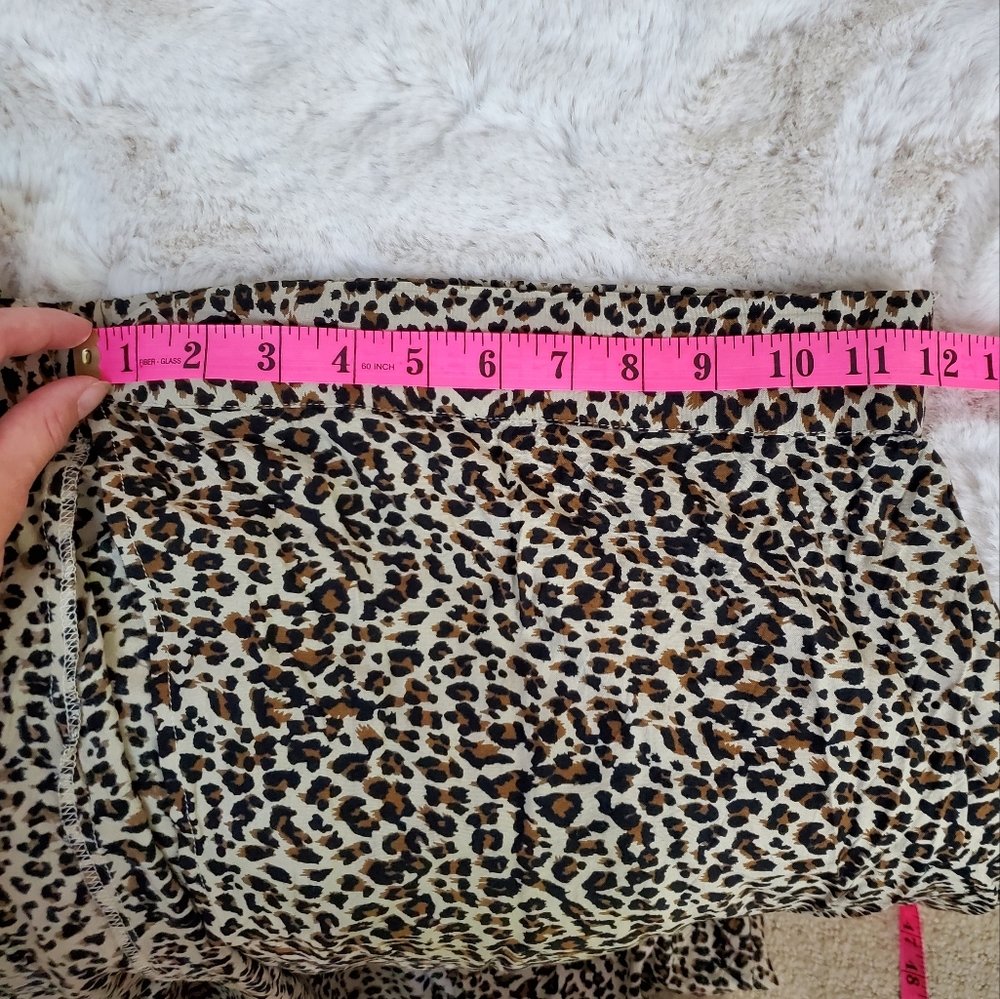 Brunette x Koy Resort Size XS Leopard Print Rayon Wrap Skirt - Picture 11 of 12